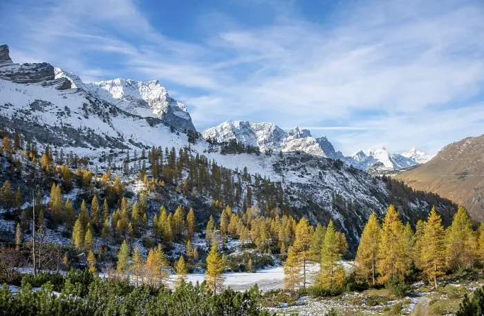 Framed Print : Snow-covered mountain peaks, Spitzkarspitze