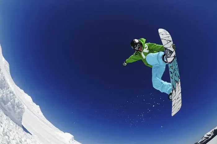 Framed Print : Snowboarder, fun park, ski resort of Reit im Winkl