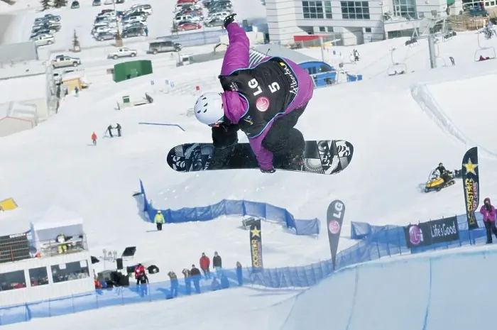 Framed Print : Snowboarders at the LG Snowboard FIS World Cup 2011