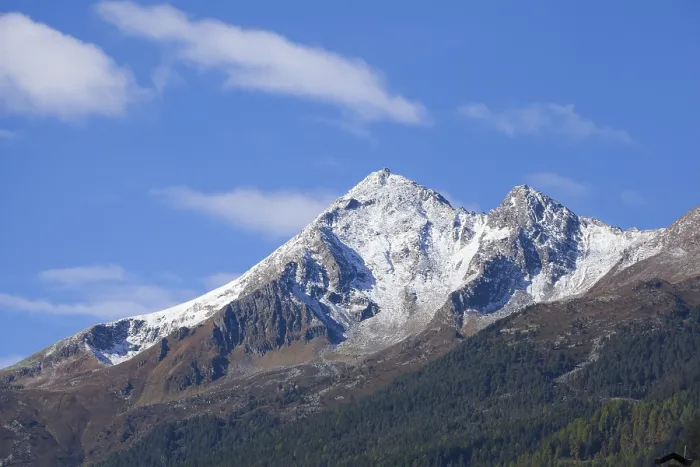Framed Print : Snowy mountain Brennerspitze in autumn Framed Print : Snowy mountain Brennerspitze in autumn