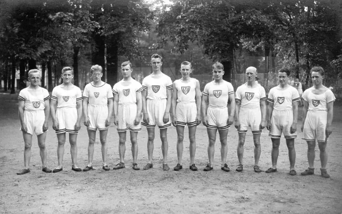 Framed Print : Soccer team during the group shot Framed Print : Soccer team during the group shot