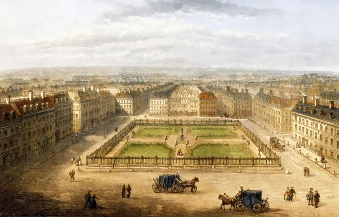 Framed Print : Soho Square, Soho, London, England, 1700 Framed Print : Soho Square, Soho, London, England, 1700