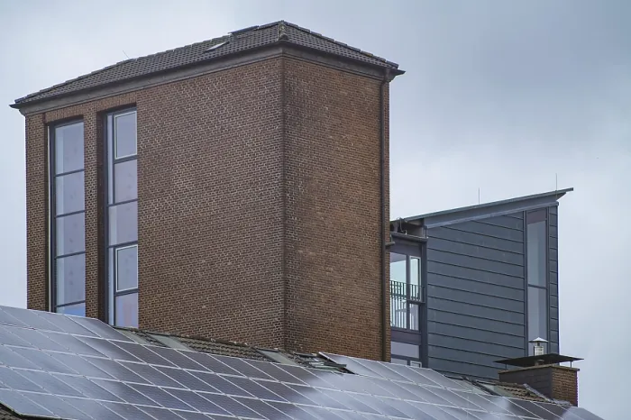Framed Print : Solar panels capturing sunlight on a rooftop Framed Print : Solar panels capturing sunlight on a rooftop