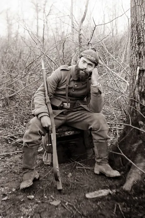 Framed Print : Soldier resting after a cross-country march Framed Print : Soldier resting after a cross-country march