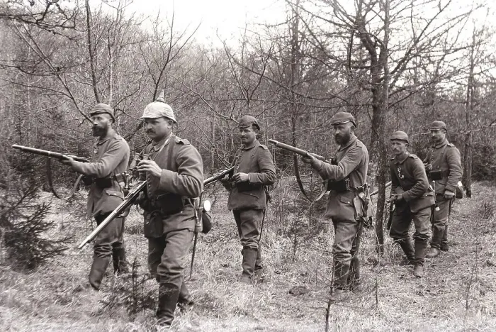 Framed Print : Six soldiers on patrol Framed Print : Six soldiers on patrol