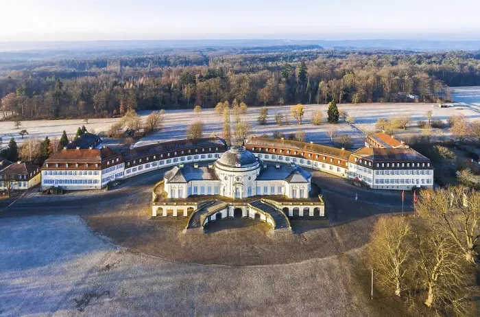 Framed Print : Solitude Palace, Baroque, drone photo