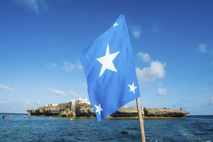 Framed Print : Somali flag, Jazeera beach, Somalia Framed Print : Somali flag, Jazeera beach, Somalia
