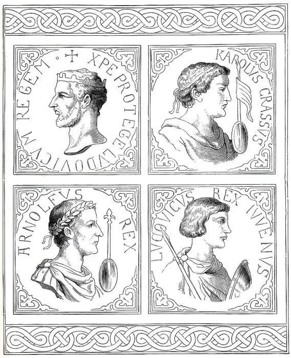 Framed Print : The sons of Louis the Pious, king of the Frankish kingdom Framed Print : The sons of Louis the Pious, king of the Frankish kingdom