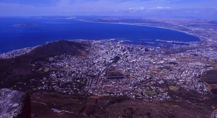 Framed Print : South Africa: Cape Town seen from Table Mountain