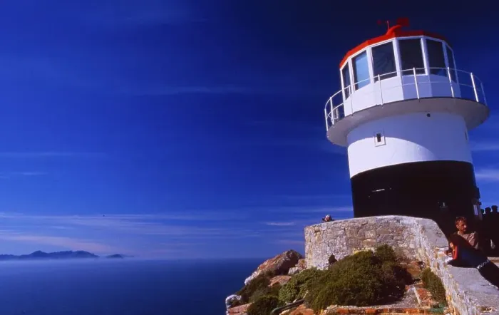 Framed Print : South Africa: The lighthouse at the most southern point of the Cape Peninsula