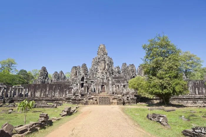 Framed Print : The south side of the Bayon temple