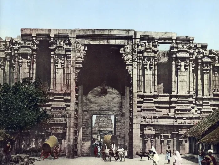 Framed Print : South India. Town-Gate of Seringham