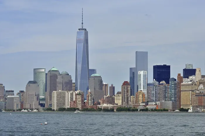 Framed Print : South Manhattan with newly completed Freedom Tower