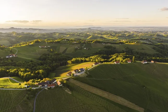 Framed Print : South styria vineyards aerial view Framed Print : South styria vineyards aerial view
