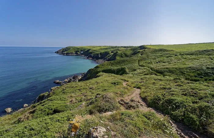 Framed Print : The South-West Coast Path in south-west England Framed Print : The South-West Coast Path in south-west England