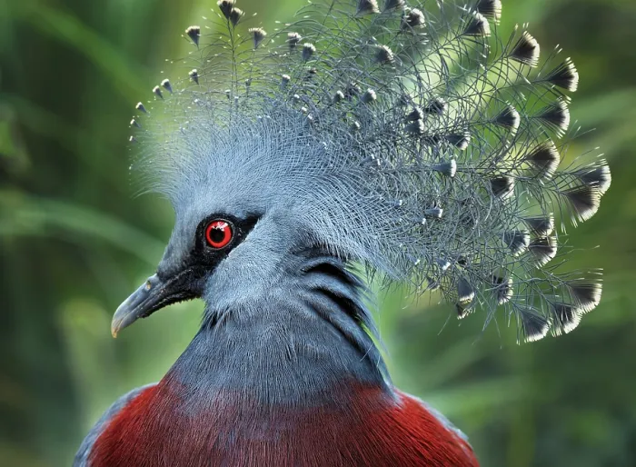 Framed Print : Southern Crowned Pigeon (Goura scheepmakeri)