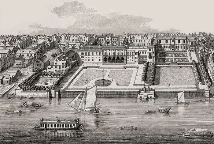 Framed Print : The Southern Front of Old Somerset House Framed Print : The Southern Front of Old Somerset House