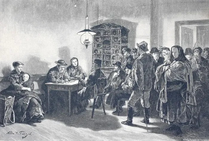 Framed Print : The spa doctor receives his patients in Thuringia Framed Print : The spa doctor receives his patients in Thuringia