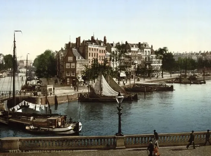 Framed Print : Spanish Quay, Rotterdam, Holland, c
