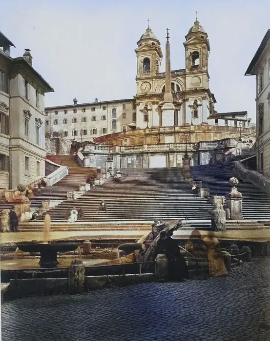 Framed Print : The Spanish Steps in Rome, c. 1880