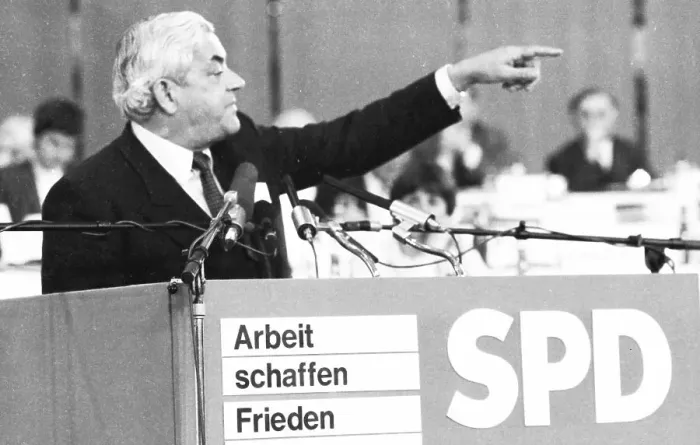 Framed Print : SPD Party Congress April 1982. Jochen Ehmke