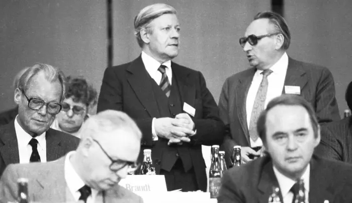 Framed Print : SPD Party Congress April 1982.Helmut Schmidt