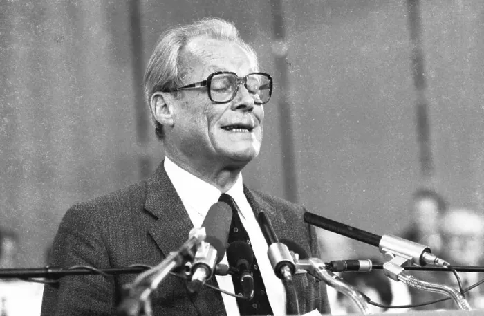 Framed Print : SPD Party Congress April 1982.Willy Brandt