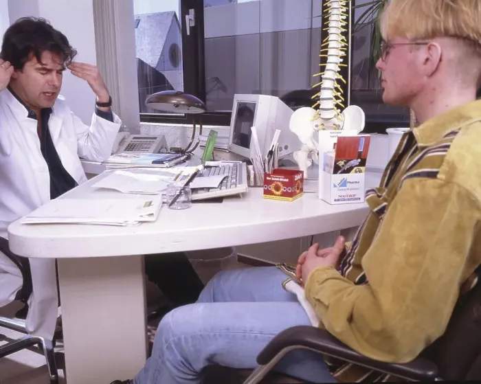 Framed Print : For specialists, the doctor-patient conversation is an important tool of treatment Framed Print : For specialists, the doctor-patient conversation is an important tool of treatment