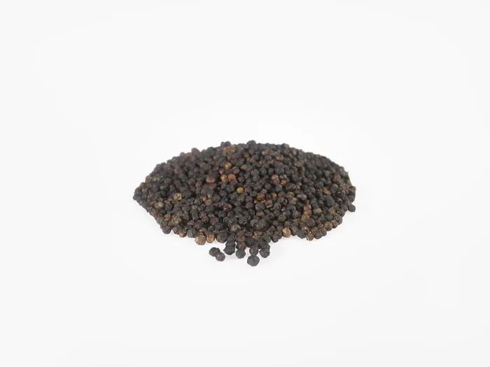 Framed Print : Spices, black pepper on white background