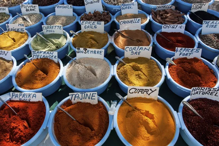 Framed Print : Spices, market, bazaar, Djerba, Tunisia