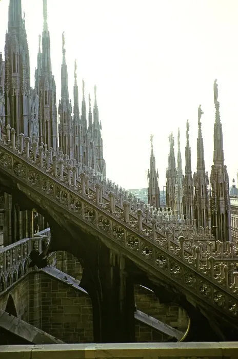 Framed Print : Spires on the roof of the cathedral, Milan, Lombardy, Italy 1957