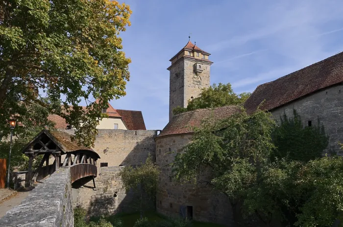 Framed Print : Spitalbastei, Rothenburg ob der Tauber