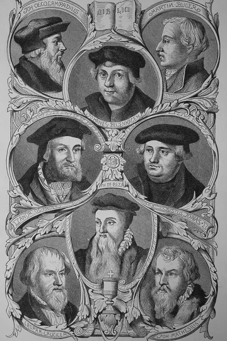 Framed Print : Sponsors of the Reformation by Luther: Johannes Oecolampadius