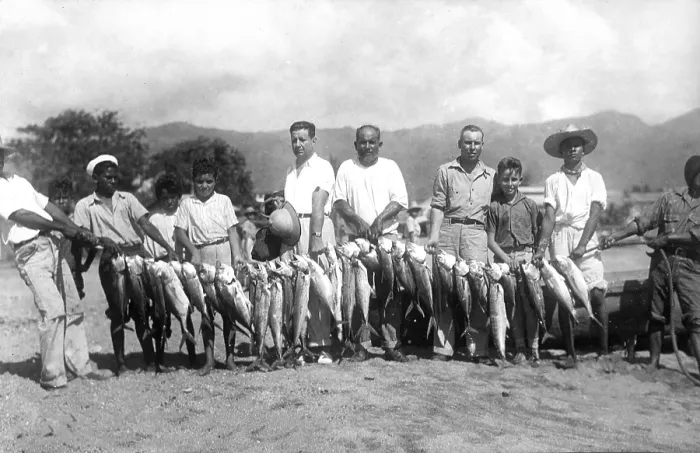 Framed Print : Sport fishermen present their catch