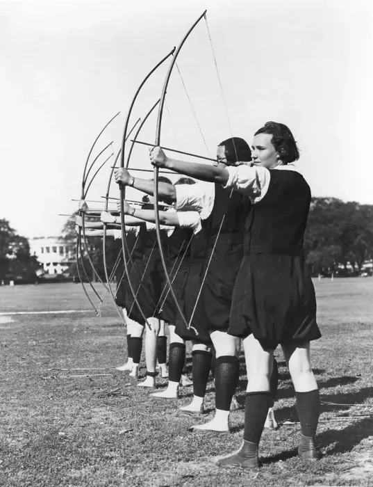 Framed Print : Sport, Women at archery, Archery Framed Print : Sport, Women at archery, Archery