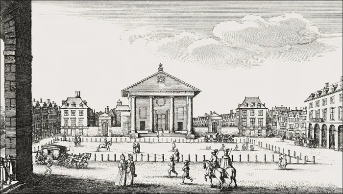 Framed Print : Square before the market hall, Covent Garden