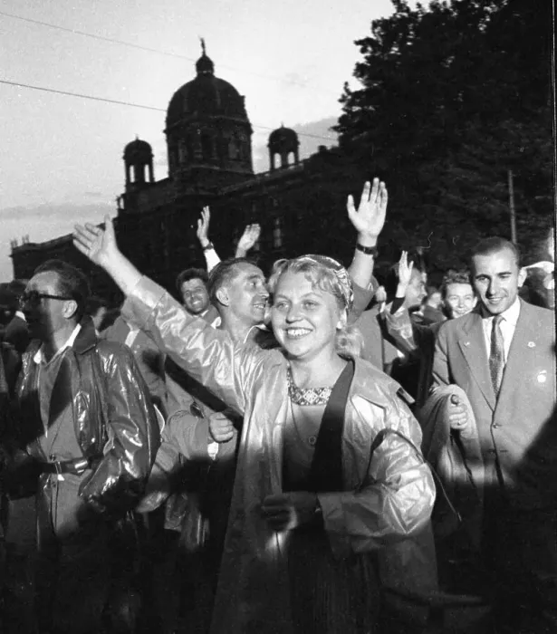 Framed Print : SSSR, Soviet Union, Moscow: The traditional World Youth Festivals organised by communist WBDJ