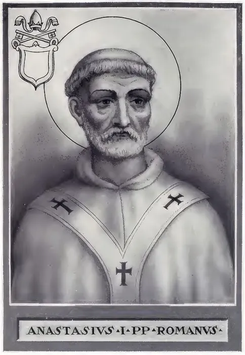Framed Print : St. Anastasius I (born in Rome) (died 19 December 401) was Pope from 27 November 399 to December 401 Framed Print : St. Anastasius I (born in Rome) (died 19 December 401) was Pope from 27 November 399 to December 401