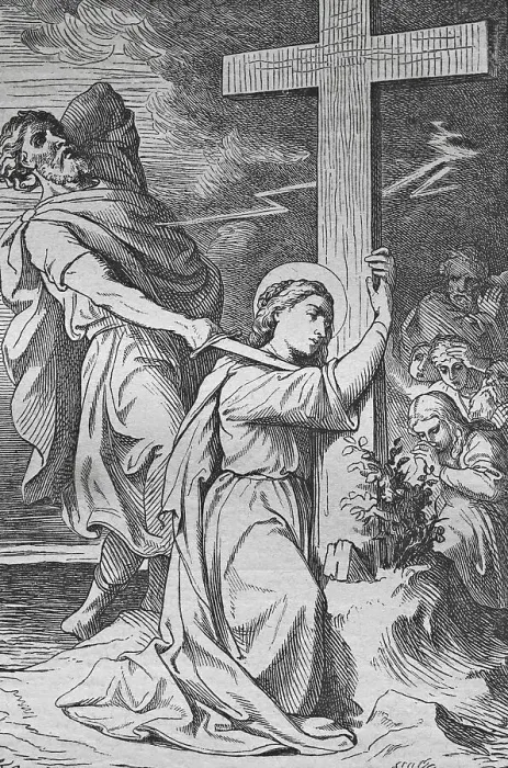 Framed Print : St. Barbara, historic steel engraving from 1860 Framed Print : St. Barbara, historic steel engraving from 1860