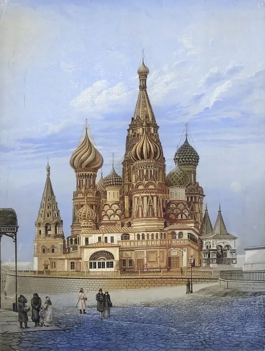 Framed Print : St. Basil's Cathedral, officially the Protection and Intercession Cathedral on the Graben