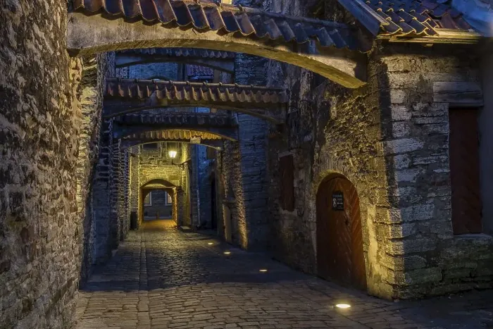 Framed Print : St. Catherine's Passage at night Framed Print : St. Catherine's Passage at night