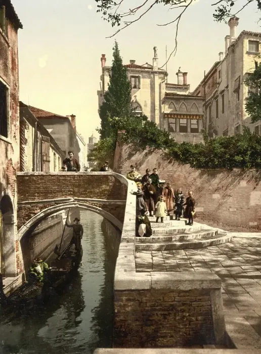 Framed Print : St Christopher Canal in Venice, c Framed Print : St Christopher Canal in Venice, c