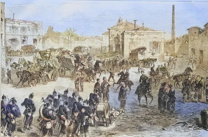 Framed Print : In St. Denis during the truce, illustrated war history