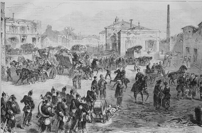 Framed Print : In St. Denis during the truce, Illustrierte Kriegschronik 1870 - 1871