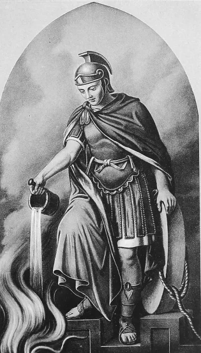 Framed Print : St. Florian of Lorch (3rd century) was an officer in the Roman army and commander-in-chief of a fire-fighting unit