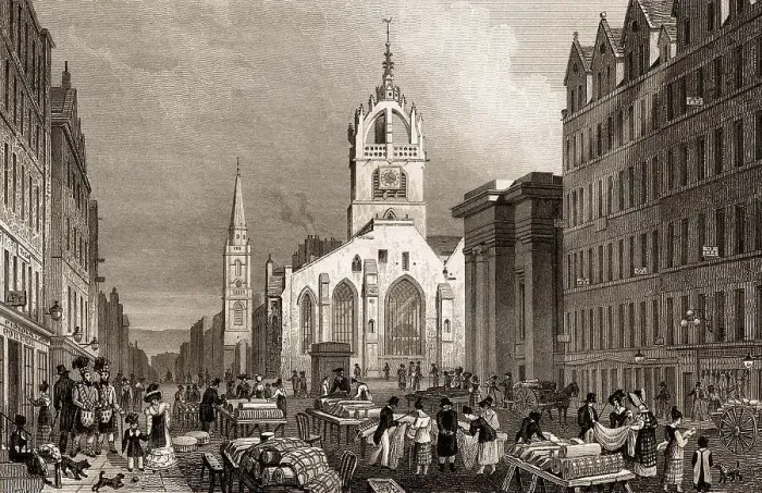 Framed Print : St Giles Church, County Hall and Lawn Market