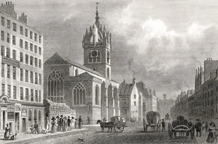 Framed Print : St Giles Church, looking West