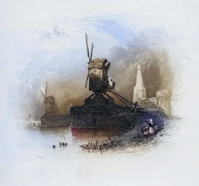 Framed Print : St. Janshuis Mill, Bruges, Holland