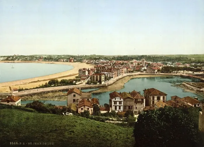 Framed Print : St. Jean de Luz and harbour, Pyrenees