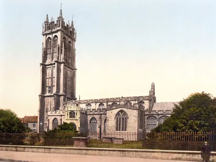 Framed Print : St John's church, Glastonbury
